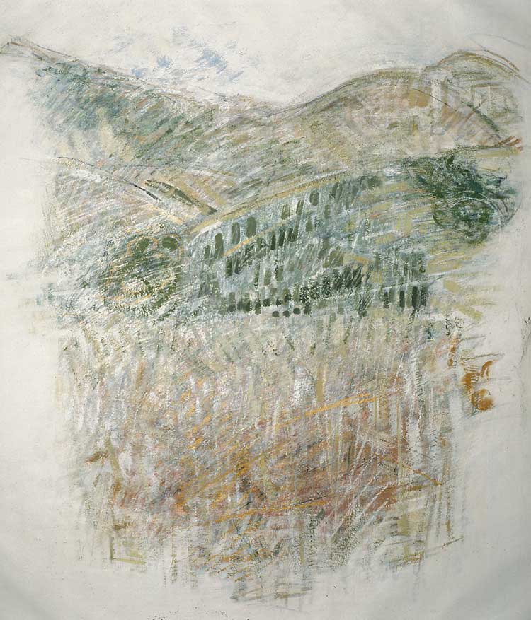 olieverf, gemengde techniek op papier