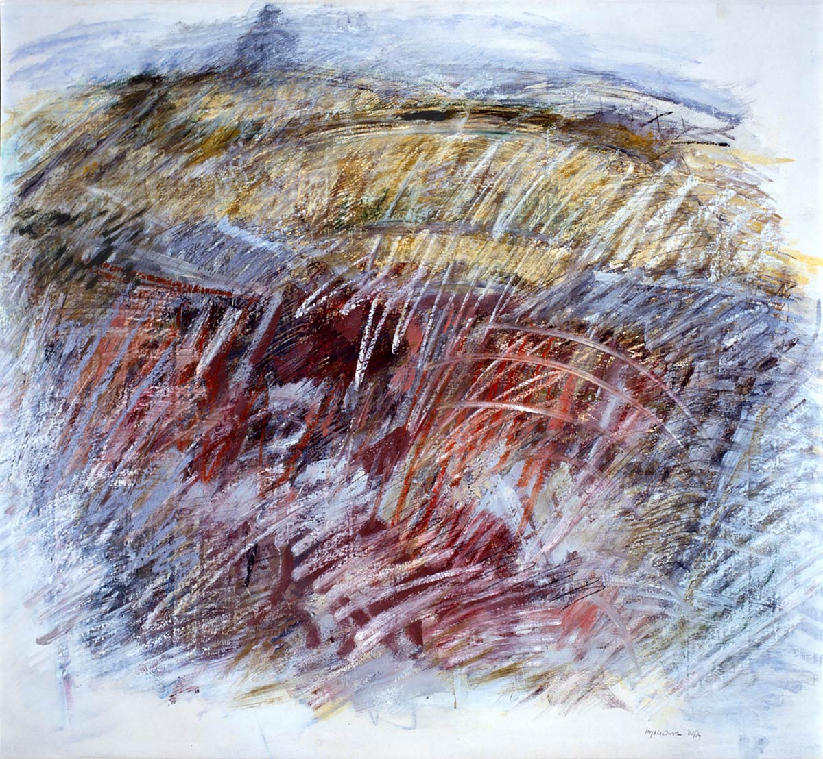 olieverf, gemengde techniek op papier