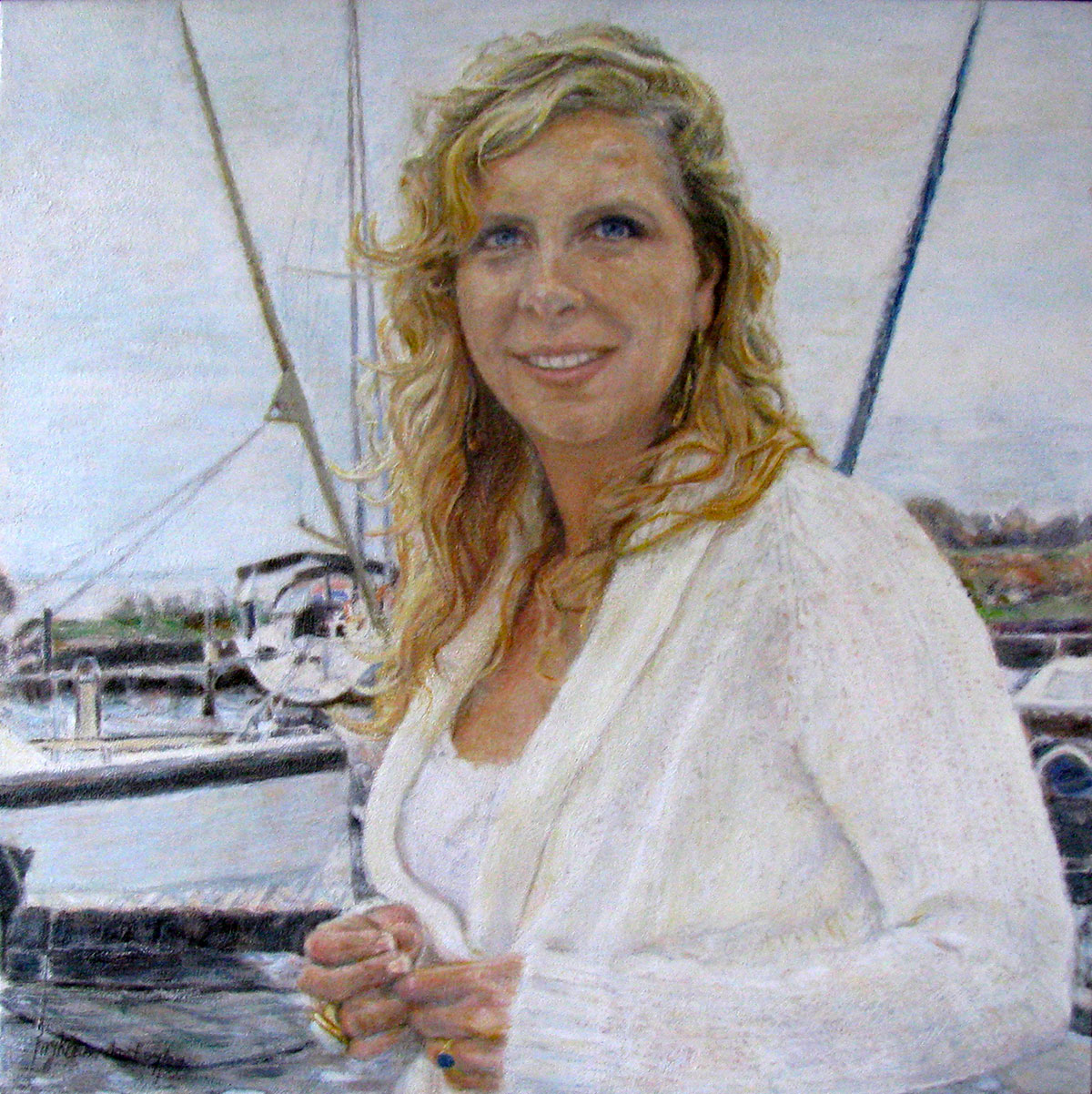 portret van een jonge vrouw.